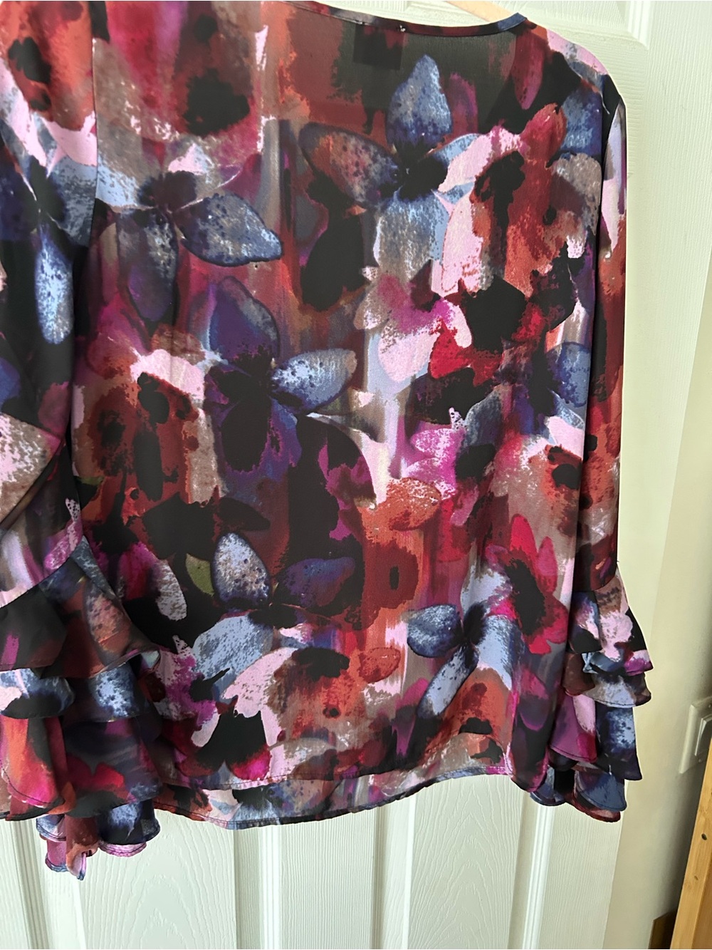 Cupio Floral Watercolor Print Women’s Skirt - Purple, Pink, Red, Blue